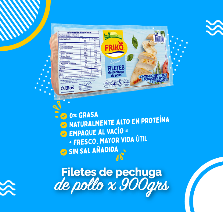 Conoce más sobre los Filetes de pechuga al vacío Friko