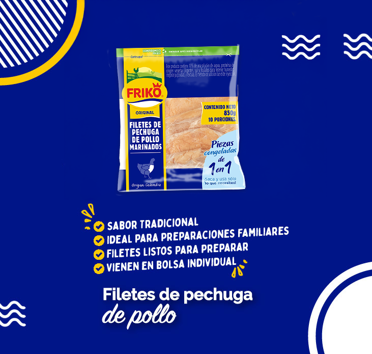 Filetes de pechuga porcionados