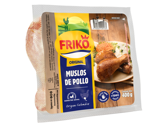 Muslos de pollo 400 gramos Friko